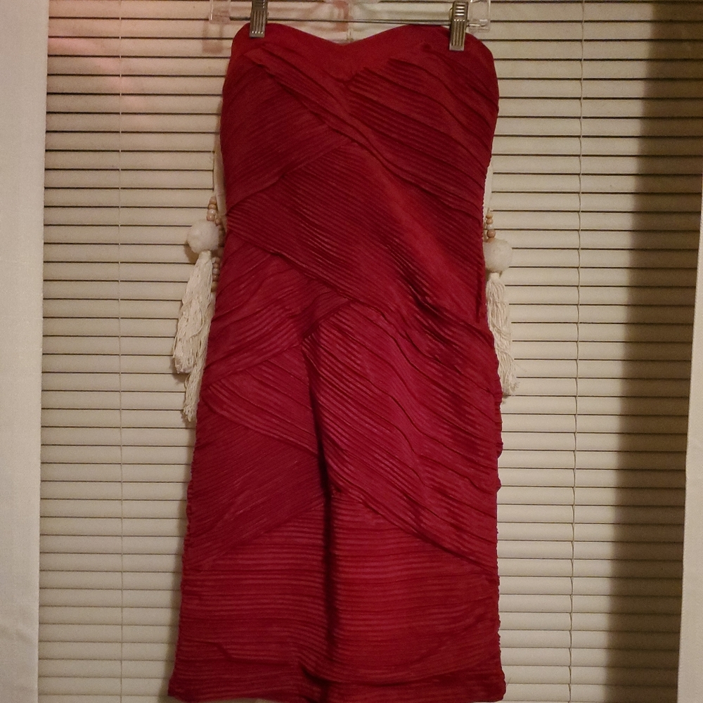 Pink strapless dress